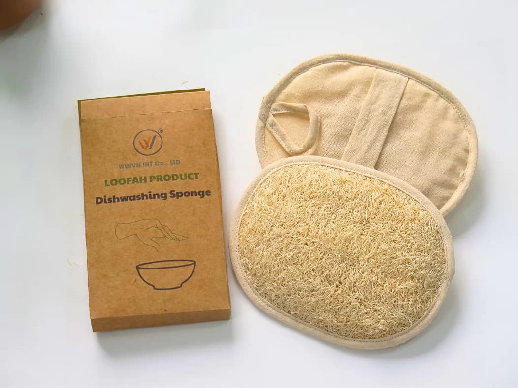 Retail-ready kraft packaging for natural loofah products